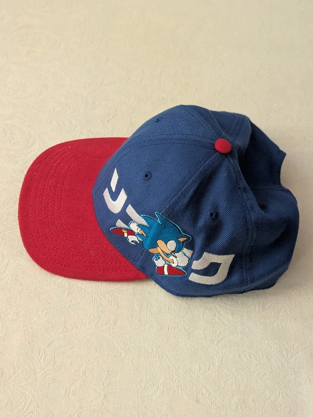 Cotton snapback baseball cap, Sonic the Hedgehog by SEGA, vintage 1990s